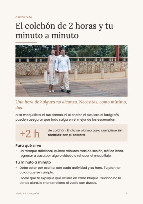 Página: el colchón de 2 horas y tu minuto a minuto